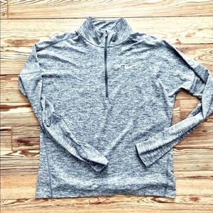Nike Women’s Element Half Zip Running Shirt Grey Black